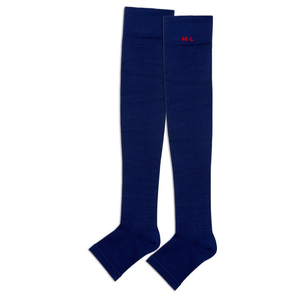 Compression Medical Socks In Loose Tone Legs While One Size Fits Reduces and Product Number 73452 MICHIKO.LIFE (Navy Blue) [Made Japan] Long,