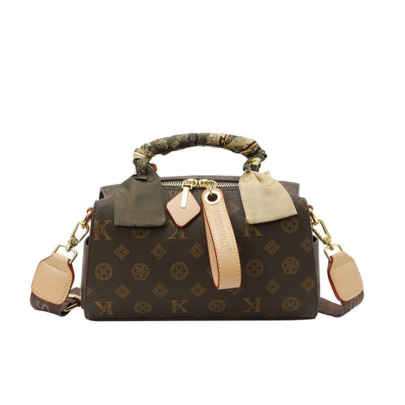 New High-end Fashion Versatile Retro Printed Handbag for Women, Popular High Looks, Light Luxury Single Shoulder Crossbody Bag