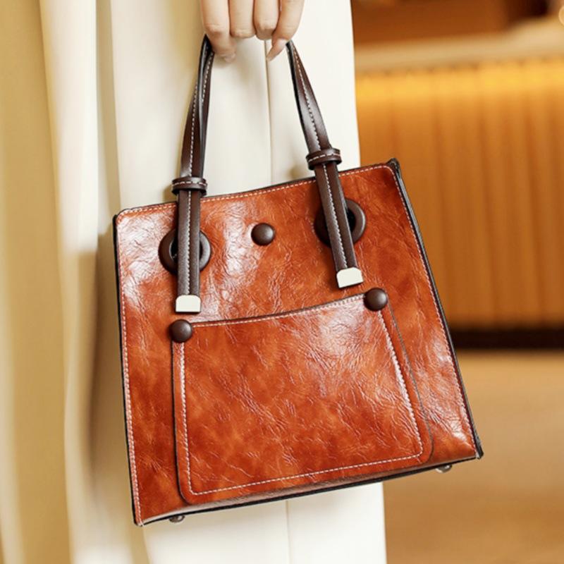 Damska Torba Tote w Stylu Retro, Prosta, o Dużej Pojemności, Popularna Nowa Torba na Ramię, Miejska Damska Torba Ręczna Pasująca do Wszystkiego