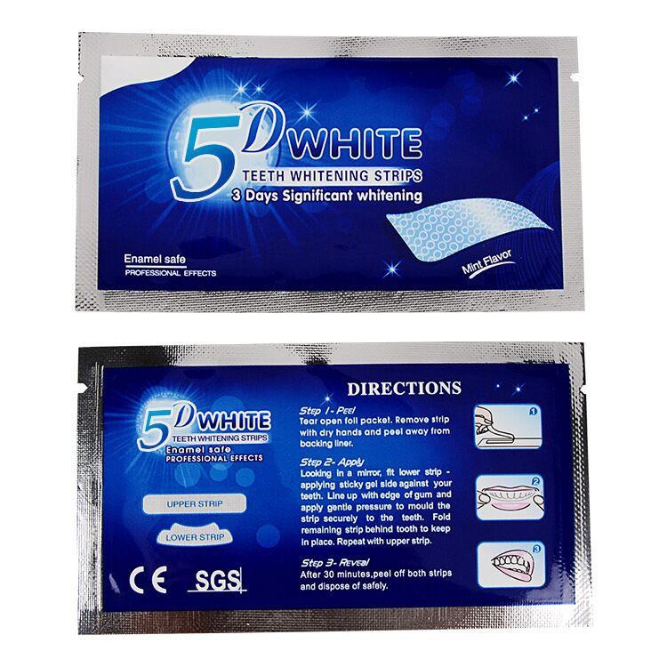 5D Whitening Gel Teeth Stickers - 7 Pairs (14 Stickers)
