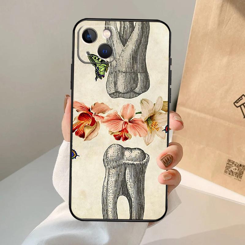 dentist tooth pattern Phone Case For iPhone 17 Air 16 15 14 11 12 13 Pro Max 12 13 mini 15 16 Plus 16e Cover Coque