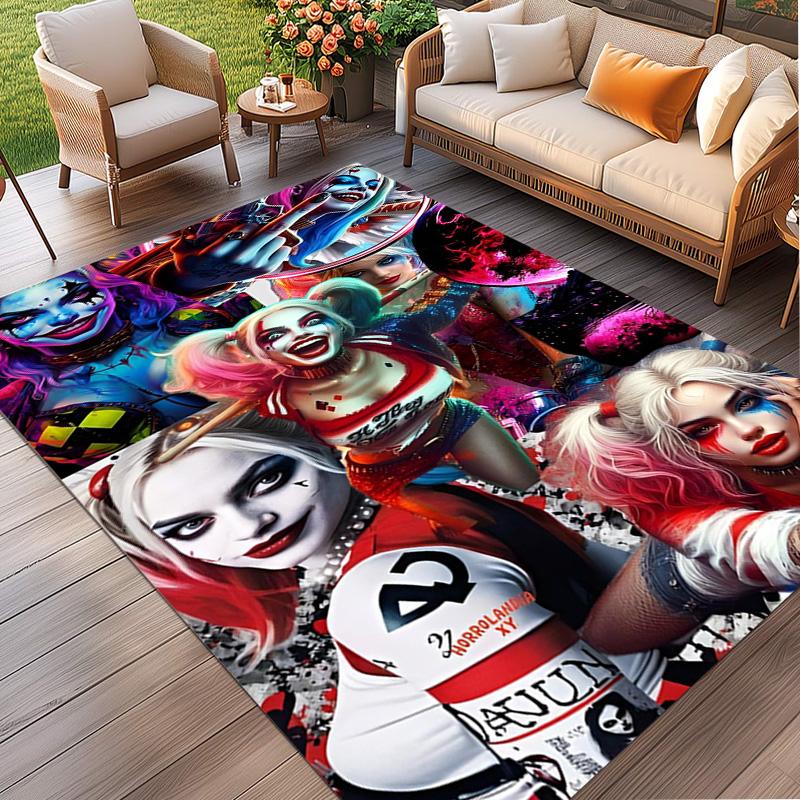 Superhero Print Rug, Washable Floor Carpet, For Entryway Dorm Laundry Room Office Study, Home Decor Birthday Christmas Gift