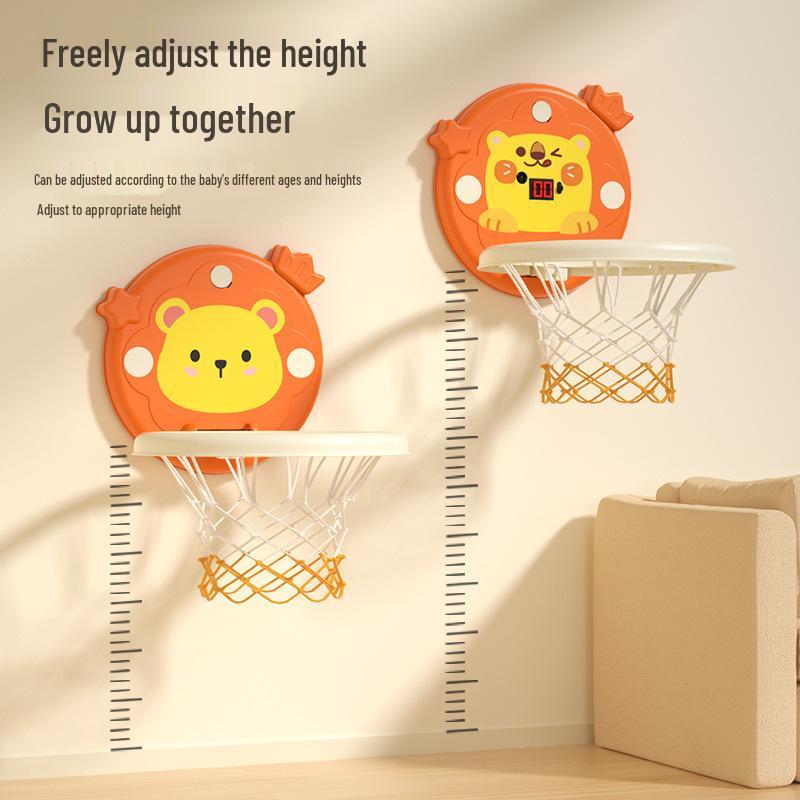 Toddler No-Drill Suction Cup Indoor Basketball Hoop - Silent Scoring Toy