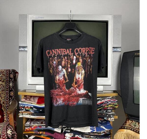 00s Cannibal Corpse ‘Butchered At Birth’ Band Black Unisex Tshirt Unisex T-Shirt XXXXL