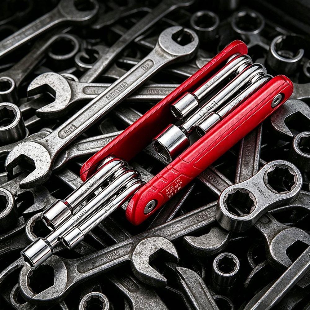 Foldable Folding Nut Driver Portable Hex Nut Driver Set New Folding Socket Wrench  Hardware Tools