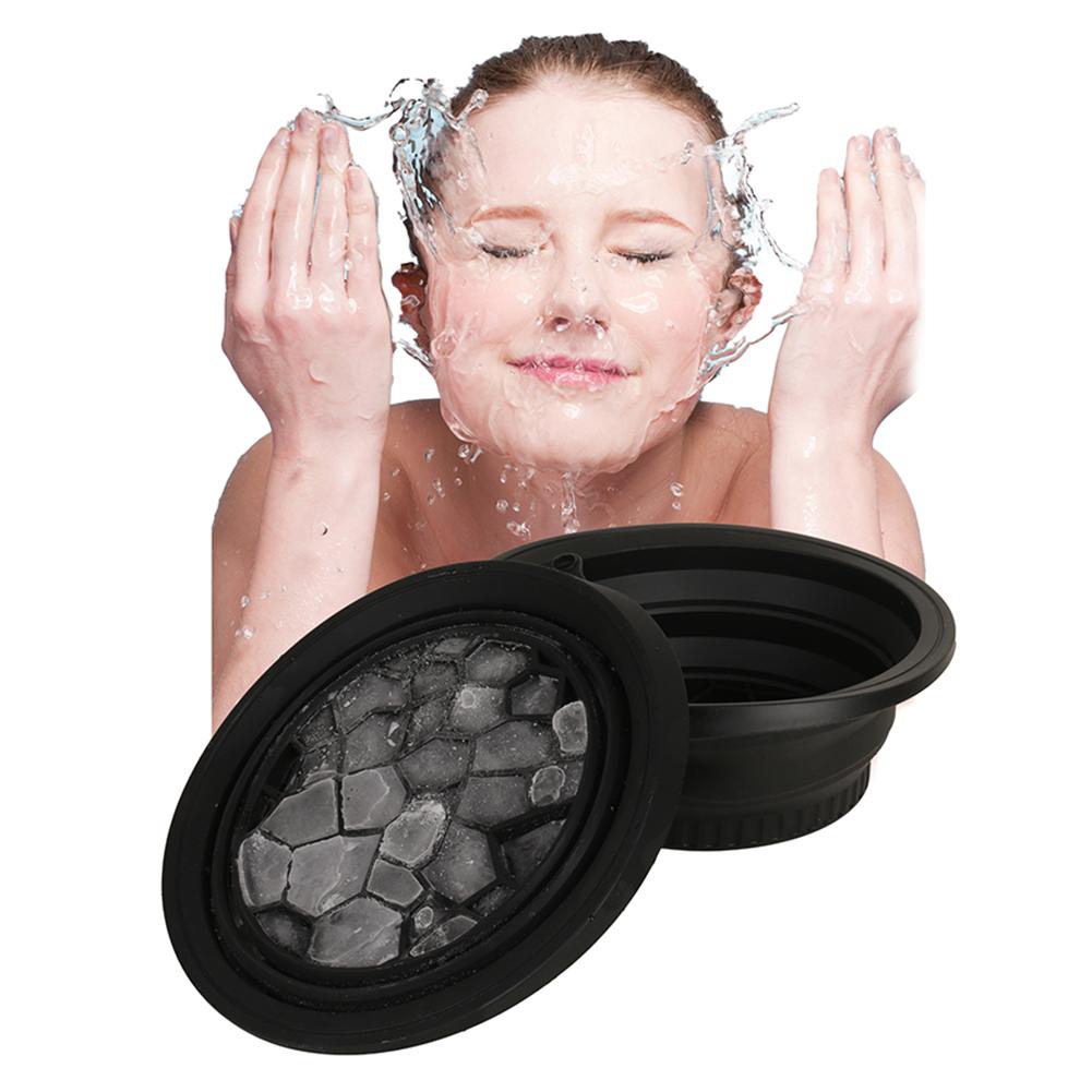 Face Bowl For Ice Foldable Silicone Wash Basin For Skin Care
