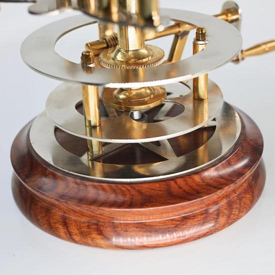 45.72 Cm Luxury Art Piece for Book Shelves Brass and Steel Orrery A Functional Model of the Solar System with Planets