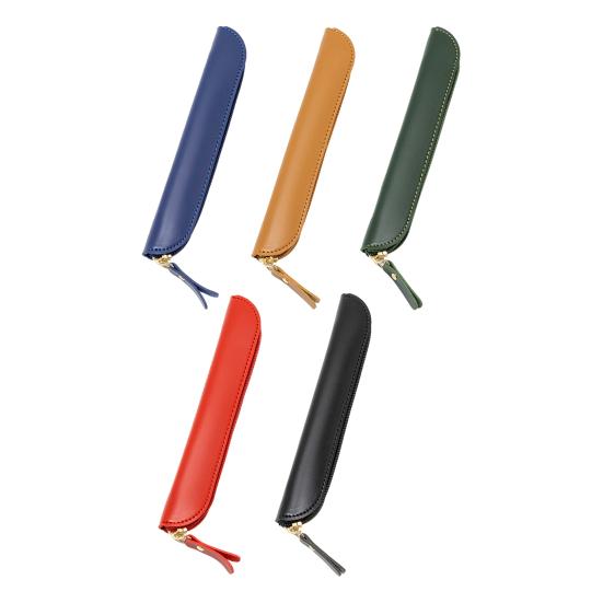 Stationery Bag Multi-Functional Design Slim Pencil Case Organizer Imitation Leather Compact Portable Pen Storage Pouch