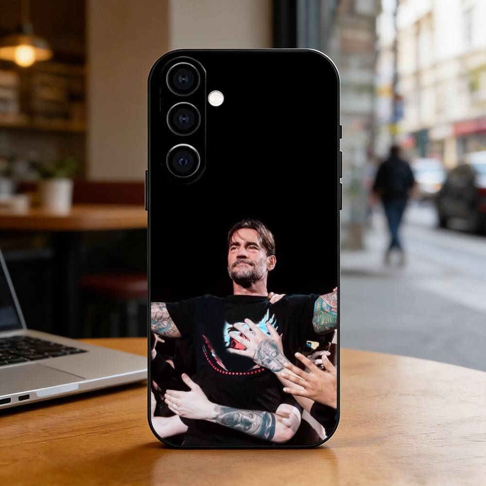 Wrestler CM Punk-k Phone Case For Samsung Galaxy A73,A72,A71,A70,A53,A52,A51,Soft Silicone Black Cover