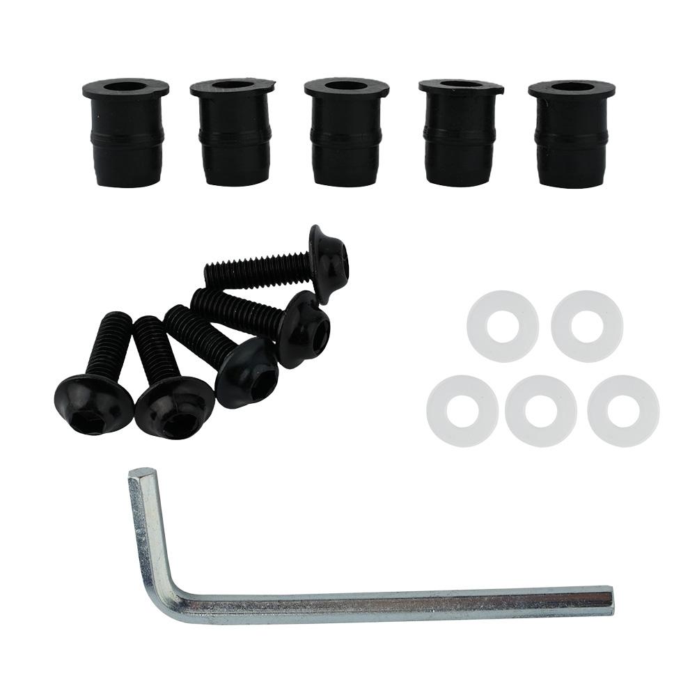 CNC Bolt Screw Kit Aluminum+plastic Black Fairing Screen Motorcycle