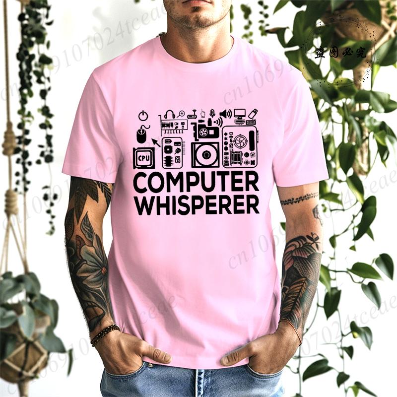 Computer Whisperer IT Tech T-Shirts,Computer Nerd Engineer Shirt,Science T-Shirts,Men's Tee Tops Clothing Short Sleeve Clothes