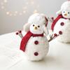 1pc Christmas Cute Ornaments Gift Favors Plush Cartoon Snowman Doll Knitted