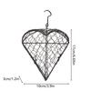 Hand Woven Heart-shaped Birds Nests Holder Refillable Iron Heart Shape Holder Wall Mounted Hummingbird Nesting Material Hanger