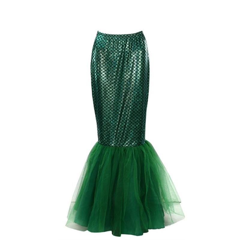 Mermaid Cosplay Fancy Party Sexy Long Maxi Dress 2pcs Adult Girl Femme Princess Women Halloween Christmas Party Costume