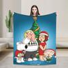 Families Peter Griffin Guys Stewie Soft Blankets Picnic Plush Throw Blanket Comfortable Bedroom Flannel Bedspread Sofa Bed Cover