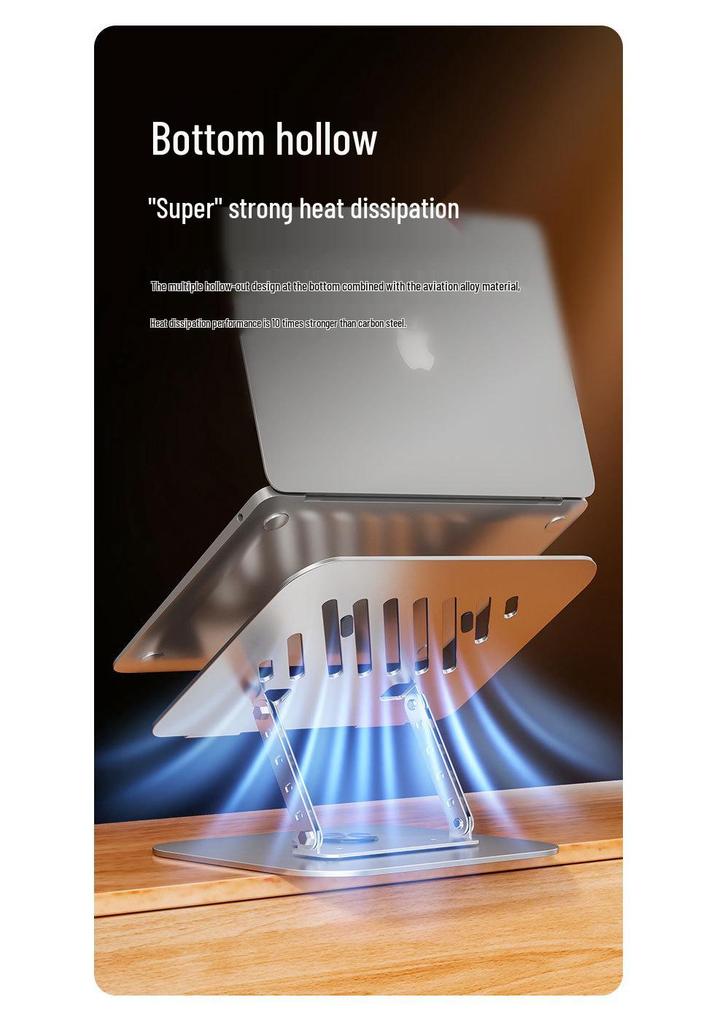 Dual-Layer Adjustable Metal Stand for Laptop, Tablet, and Desktop Gaming Cooling