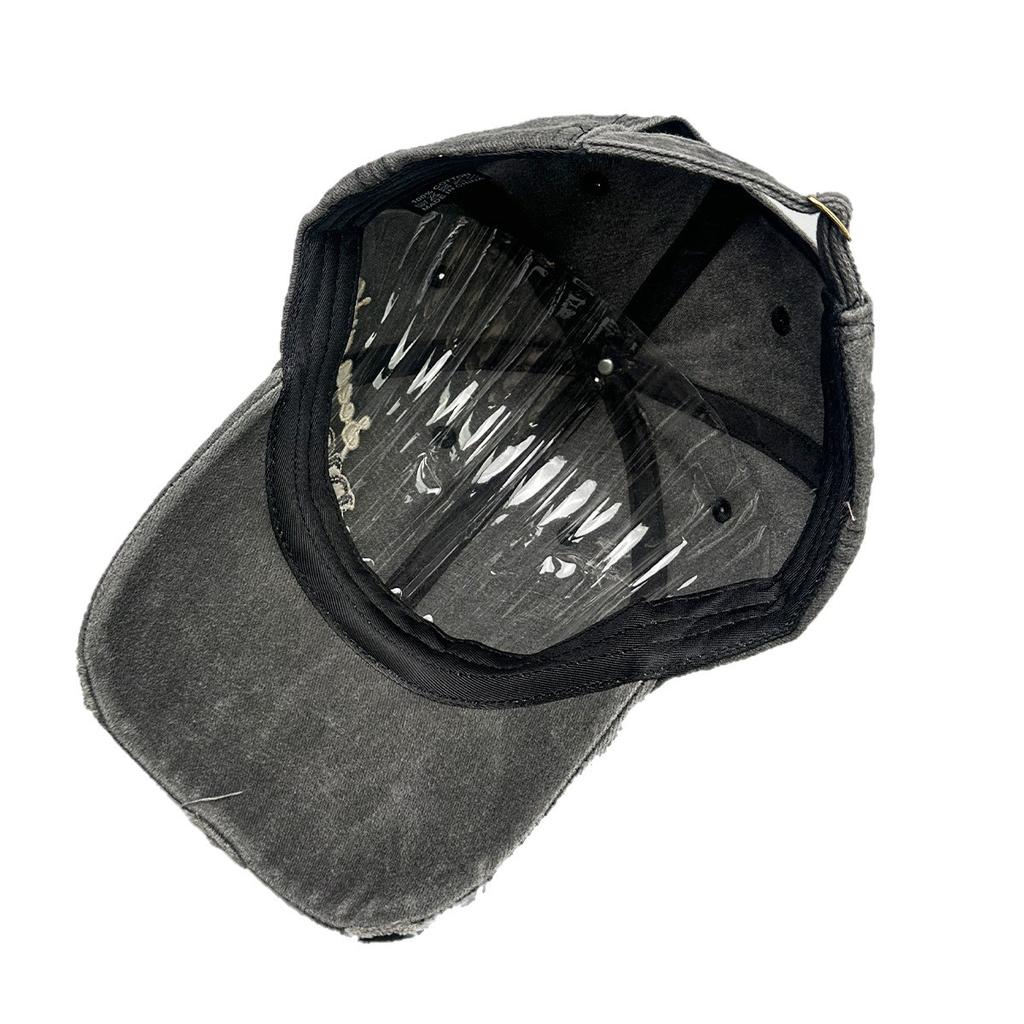 Spring And Summer American Retro Embroidery Side Letter Baseball Cap Men'S And Women'S Sunshade Personality Retro Versatile Cap