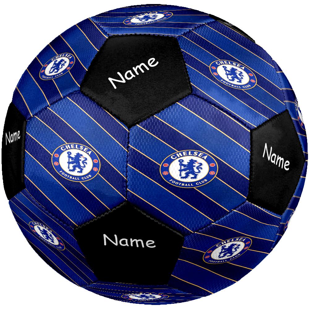Individuell beschriftbarer Fußball im Chelsea FC Design, Größe 5, Geeignet für Indoor- und Outdoor-Spiele, ein Geschenk für jeden geeignet.