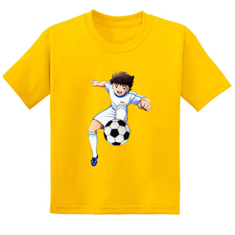 Hot Sale Anime Captain Tsubasa Le Petit Footballer Print Kids T-shirt Baby Boys Girls Clothes Summer Children Cotton T Shirt