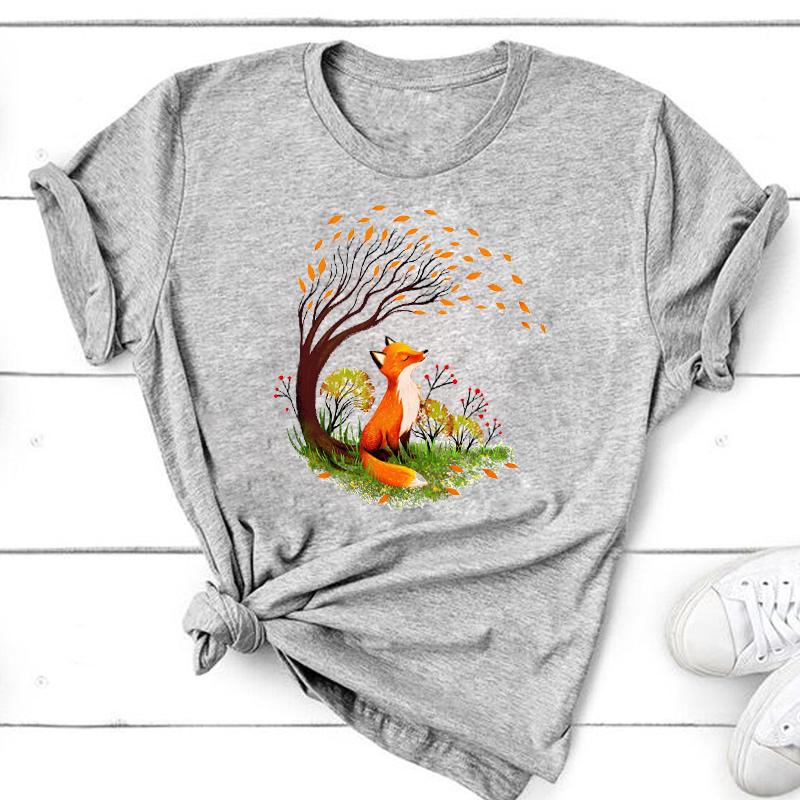 Grafisch T-shirt Korte mouw Zomer Top Wild dier Zoet Trend Schattig Jaren 90 Print Dames Vrouwelijke T-kleding Casual damesmode T-shirt