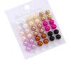 For simple summer women's colorful pearl stud earrings set party matching girl earrings earrings