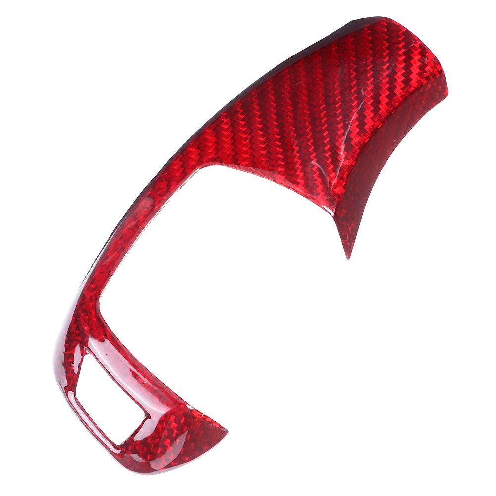 Carbon Fiber Texture Gear Shift Knob Head Cover Trim Fit for X5 2008 2013 Red