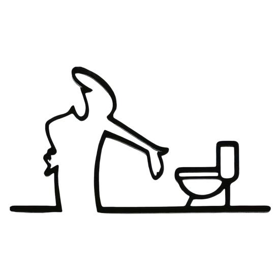 

Man Toilet Metal Sign Wall Decoration Modern Kitchen Bathtub Tool Men Wall Art Indoor Outdoor Home Office Living Room Decorative Sign Small A
