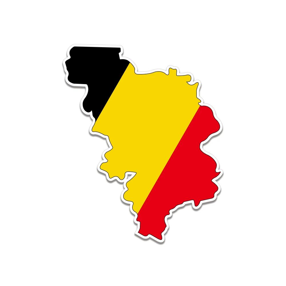

Belgium Map Car Stickers Auto Motorcycle Decoration PVC Sticker Creative Waterproof Styling Decal Car Exterior Accessories 1pc