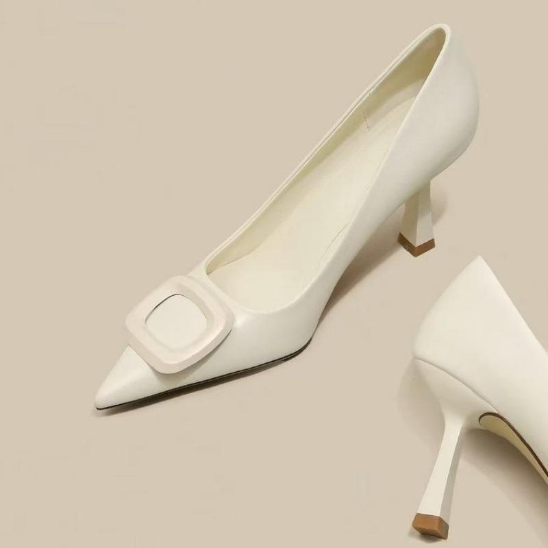 

Мода 2025 Новые весенне-осенние туфли для свадебной вечеринки Модные туфли-лодочки Женские туфли на высоком каблуке для танцевальной вечеринки 39