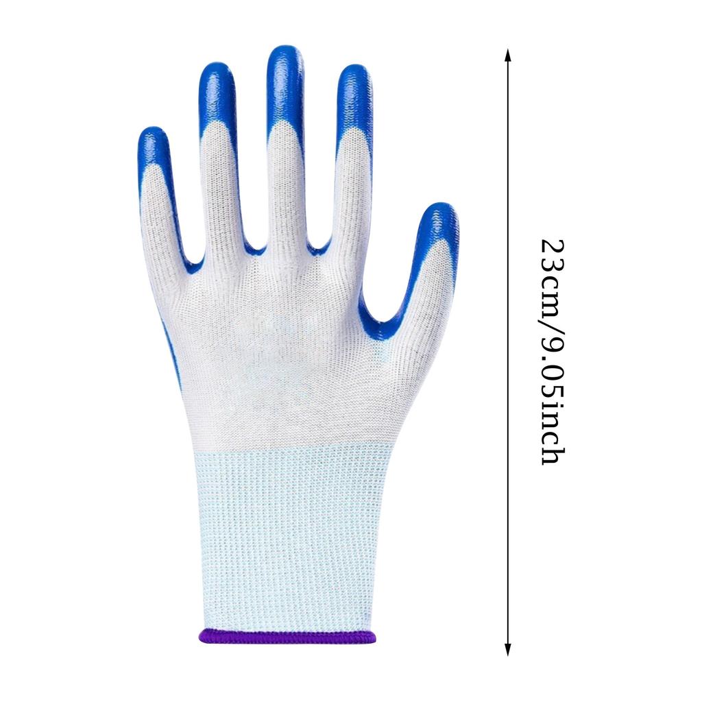 1 Pairs Of Non-slip Wear-resistant Breathable Nitrile Gloves Industrial Labor Building Construction Safety Non-slip Work Gloves