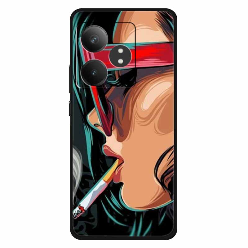 For Realme GT 6T Case Silicone Soft Lions Cat TPU Back Cover For Realme GT Neo6 Cases Protective GT6t 5G Fashion Lovely Shell
