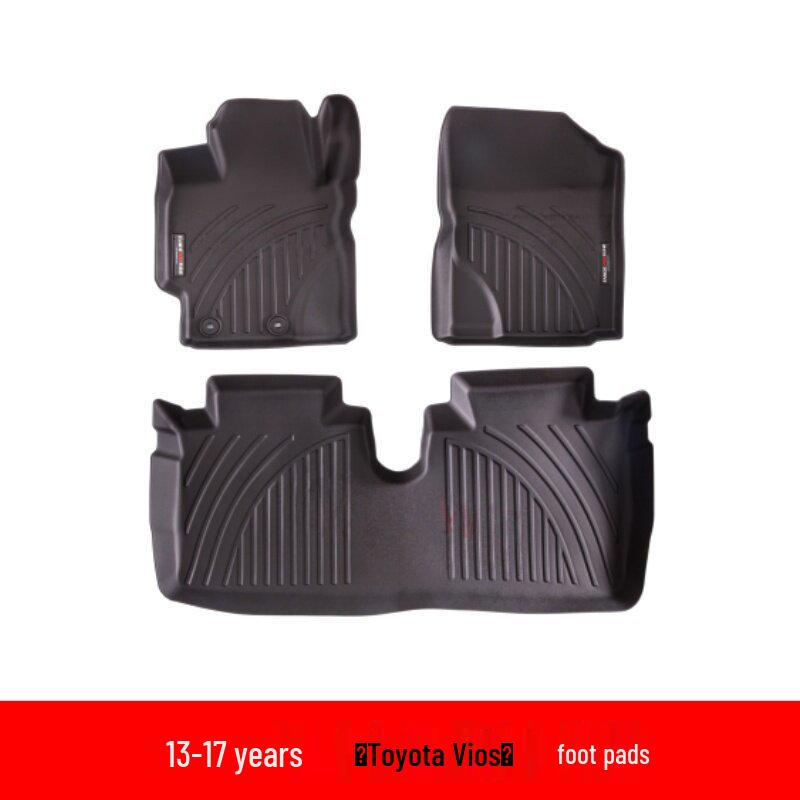 TPE 3D All-Weather Floor Mats & Waterproof Trunk Liner for 2013-2017 Toyota Vios