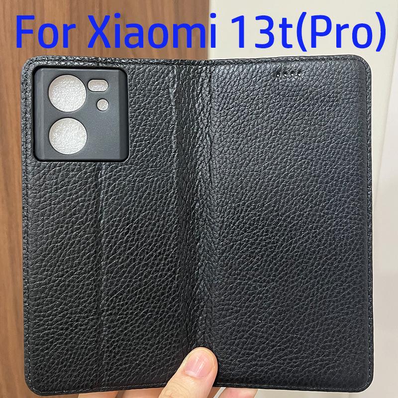 Magnetic Genuine Leather Skin Flip Wallet Phone Case Cover Book on For Xiaomi Mi 17t 17 15 15T 14 14T 13 13T Pro Max Ultra 5G T