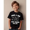Europäische Größen Jungen Mama & Sohn Beste Freunde fürs Leben Passende Outfits - Fauststoß Grafik T-Shirt, Lässiges Kurzarm Rundhals Oberteil