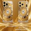 Golden Diamond Plate Pattern Gold Metallic Paint Glass Phone Case For iPhone 17 Pro Max 11 12 13 14 15 16 Plus 17 Air 16E Cover