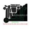 Door Slot Mat for Toyota WISH Gate Groove Cushion Car Door Rubber Cup Holder Mats Anti-slip Carpets Position
