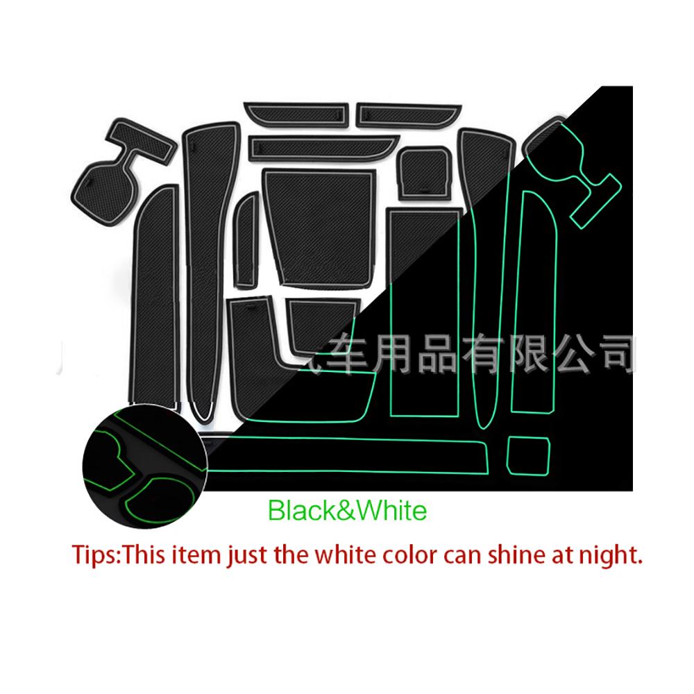 Door Slot Mat for Toyota WISH Gate Groove Cushion Car Door Rubber Cup Holder Mats Anti-slip Carpets Position