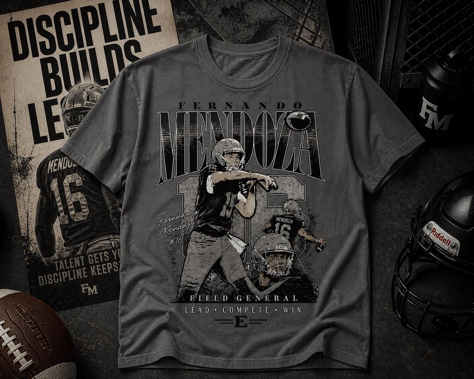 Comfort Colors® Fernando Mendoza Vintage Football Graphic Tee XL