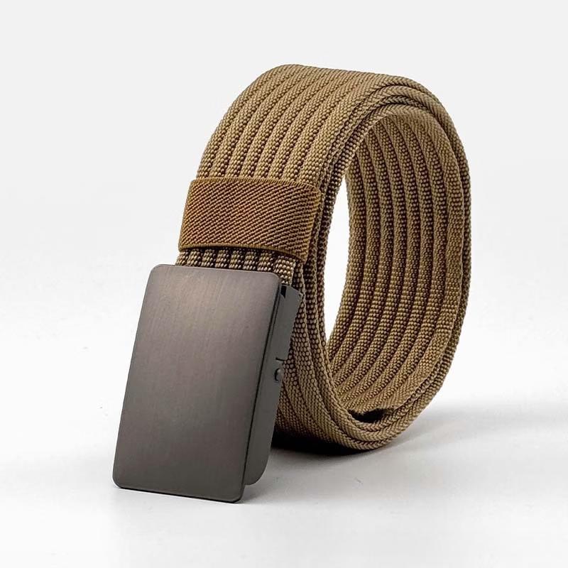 mling Men's No-Hole Tactical Canvas Belt