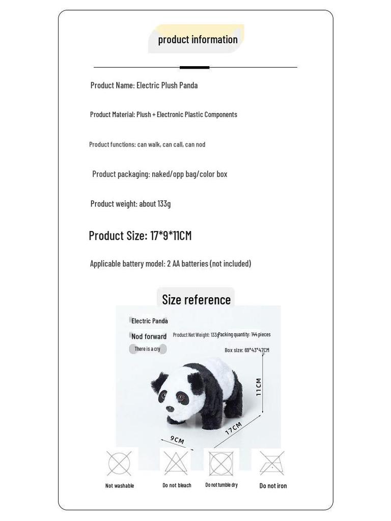 Walking Plush Panda Toy with Sound