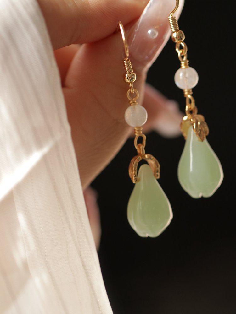 Lily of the Valley Hanfu Pendant Earrings - Ancient Style Cheongsam Accessories for Women