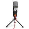 Computer Wired Microphone Condenser Microphone with Desktop Tripod for Online MeetingBlack