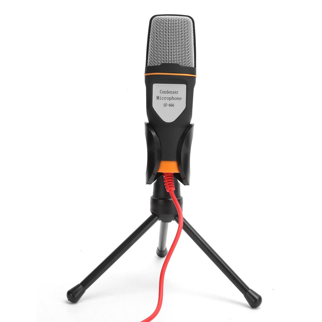 Computer Wired Microphone Condenser Microphone with Desktop Tripod for Online MeetingBlack