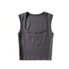Women's Square Neck Sleeveless Crop Tank Top Slim Fit Solid Basic Camisole Shirt