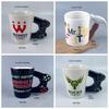 Creative Game Controller Ceramic Mug Color Letter Game Console Rocker Ceramic Water Cup Cartoon Coffee Cup