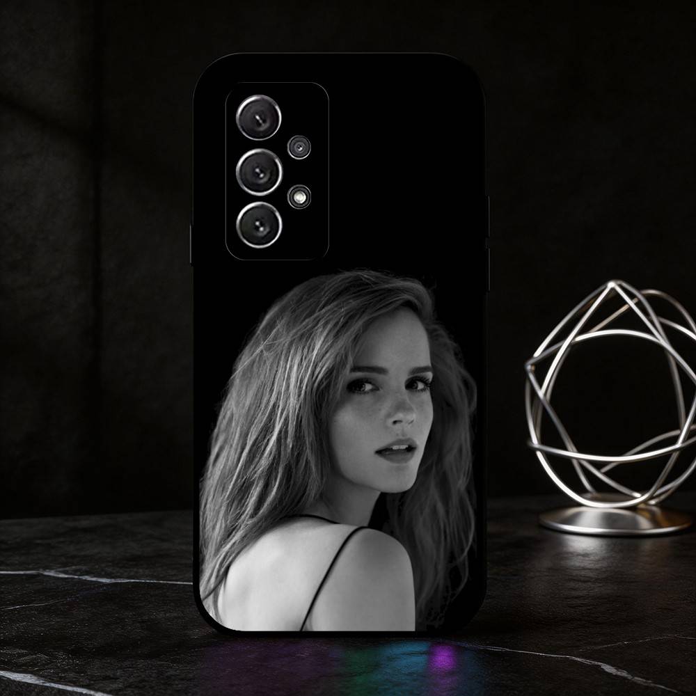 

E-Emma Watson phone Case For Samsung S25,24,21,22,23,30,Ultra,20,Plus,Fe,Lite,Note Soft Black Cover Samsung S20lite