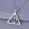 Rotatable Harry Potter Luna Deathly Hallows Triangle Alloy Necklace