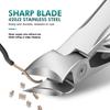 Jaw Wide Opening Silver Heavy Duty Nail Clippers Kit Ultra Wide Diagonal Jaw Slanted Edge Toenail Cutter for Ingrown Thick Nails