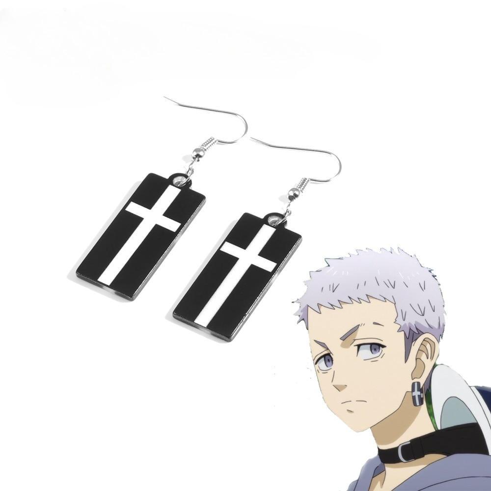 Anime Acrylic Pendant Dangle Earrings Cosplay Props for Women Men Jewelry Accessories