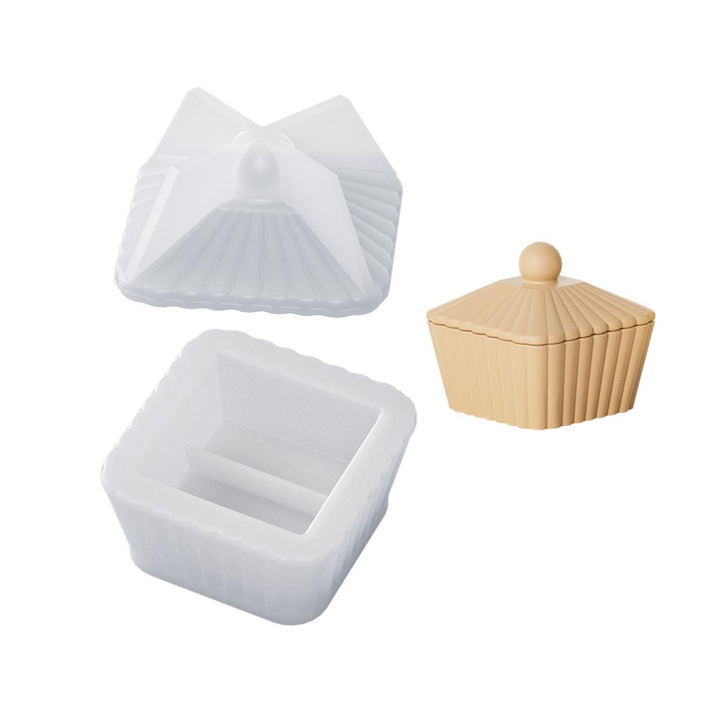 Aufbewahrungsbox Silikonform Streifen Trapez Schmuckschatulle Epoxidharzformen DIYs Aromatherapie Gips Kerzenglas Home Dekore